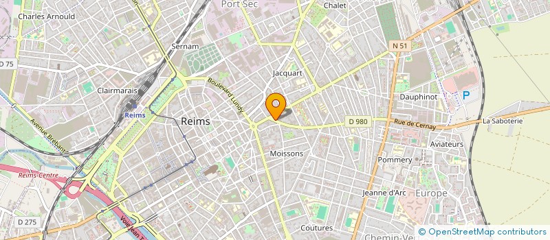 localisation de l'entreprise EXPERTISE COMPTABLE DE CHAMPAGNE  REIMS