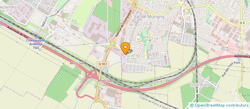 localisation de l'entreprise EXPERTISE COMPTABLE DES SACRES REIMS  REIMS