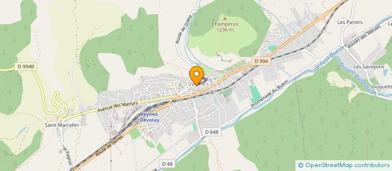 localisation de l'entreprise EXPERTISE COMPTABLE DU BUECH  VEYNES