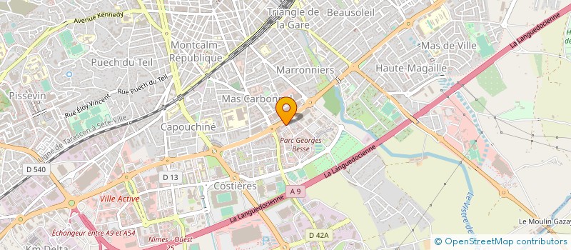 localisation de l'entreprise EXPERTISE COMPTABLE RIMBAUD & ASSOCIES  NIMES