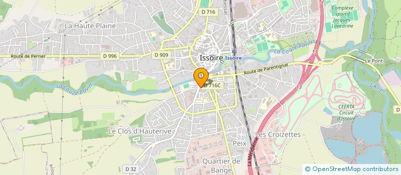 localisation de l'entreprise EXPERTISE COURTAGE à ISSOIRE