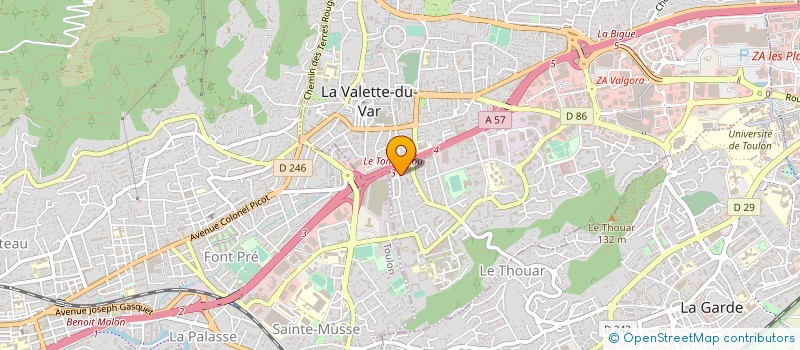 localisation de l'entreprise EXPERTISE TECHNIQUE DE L HABITAT à LA VALETTE-DU-VAR