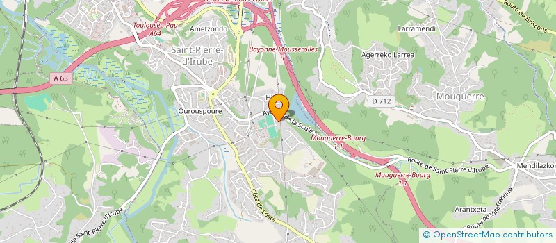 localisation de l'entreprise EXPERTISES ET DIAGNOSTICS IMMOBILIERS ATLANTIQUE  SAINT PIERRE D'IRUBE