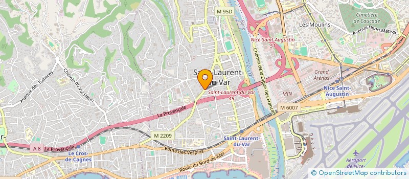 localisation de l'entreprise EXPERTISES ET INGENIERIE DU BATIMENT GALTIER à SAINT-LAURENT-DU-VAR