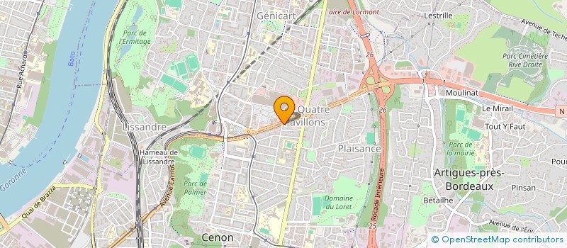 localisation de l'entreprise EXPERTISES ET SOLUTIONS  CENON