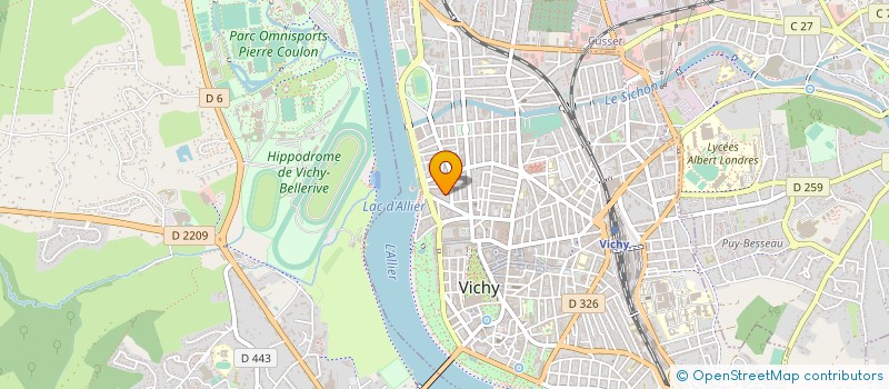 localisation de l'entreprise EXPERTISES IMMOBILIERES RHONE-CENTRE à VICHY