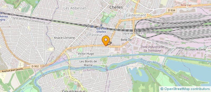 localisation de l'entreprise EXPERTISES TRAVAUX BATIMENTS à CHELLES