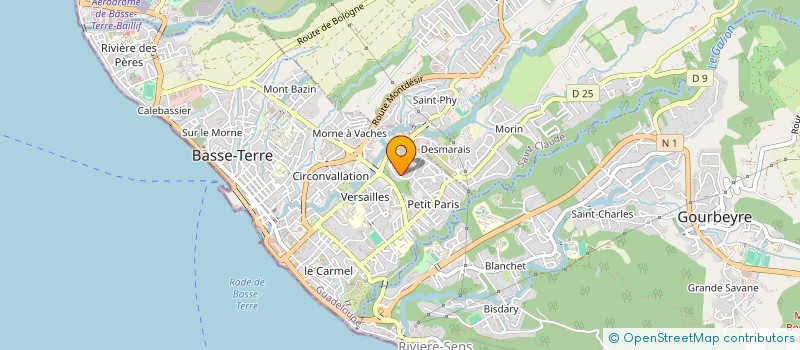 localisation de l'entreprise EXPERTS CONSEILS OUTRE-MER à BASSE-TERRE