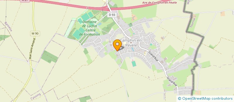 localisation de l'entreprise EXPL AGRI A RESPON LIMITEE DU QUENNELET à CAMPHIN-EN-PEVELE
