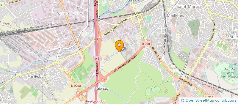 localisation de l'entreprise EXPL DU LABORATOIRE E.V. ROIG à PERPIGNAN