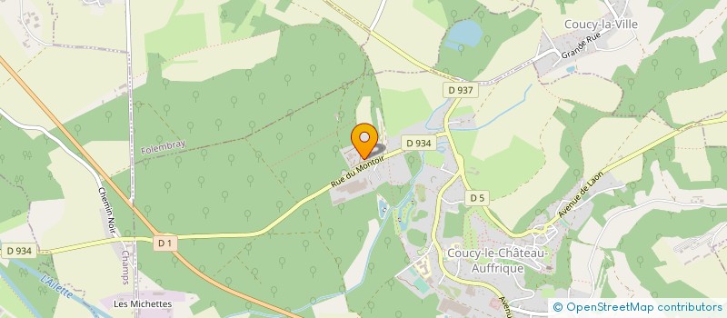 localisation de l'entreprise EXPL FORESTIERES HONORE à COUCY-LE-CHATEAU-AUFFRIQUE