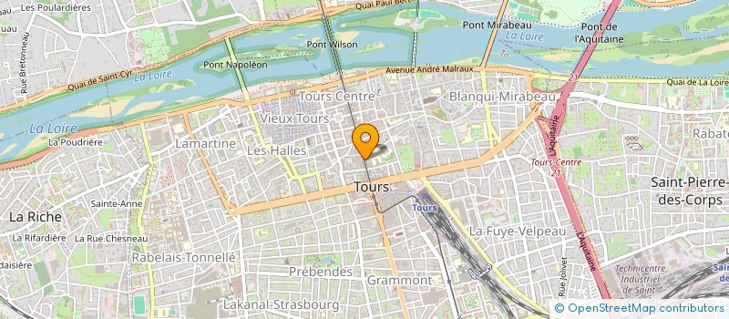 localisation de l'entreprise EXPL GALERIES DUTHOO BOURGES  TOURS