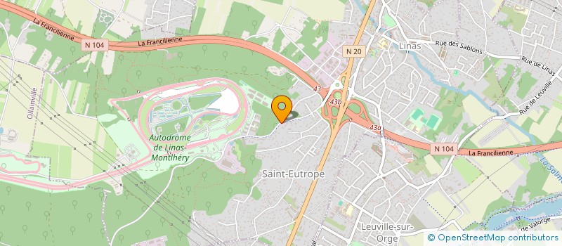 localisation de l'entreprise EXPLEO-UTAC à LINAS