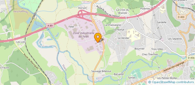 localisation de l'entreprise EXPLOIT ETS THUEL CHASSAIGNE à THIERS