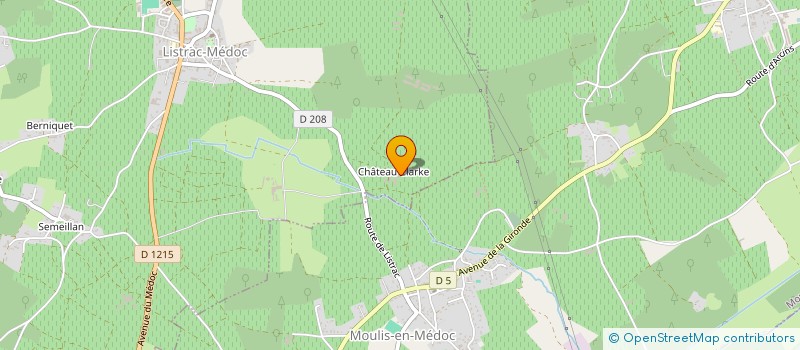 localisation de l'entreprise EXPLOIT VINICOLE EDMOND ROTHSCHILD à LISTRAC-MEDOC
