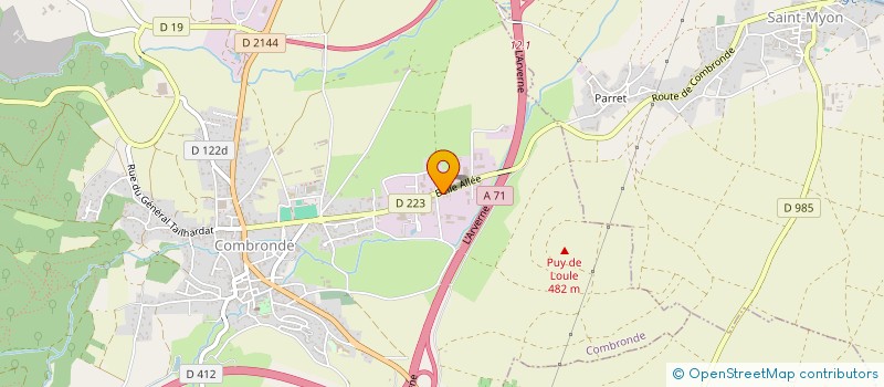 localisation de l'entreprise EXPLOITAT FORESTIERE LES BOIS D'AUVERGNE à COMBRONDE