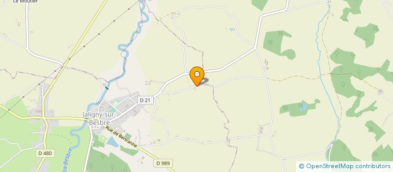 localisation de l'entreprise EXPLOITATION AGRICOLE A RESPONSABILITE A ET H  JALIGNY-SUR-BESBRE