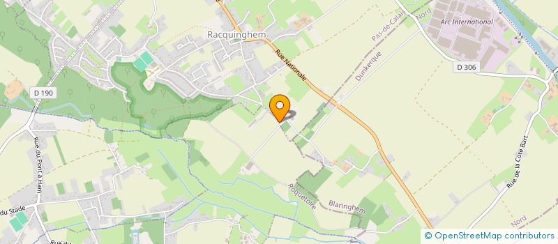 localisation de l'entreprise EXPLOITATION AGRICOLE A RESPONSABILITE LIMITE BLANQUART-HOCHART  RACQUINGHEM