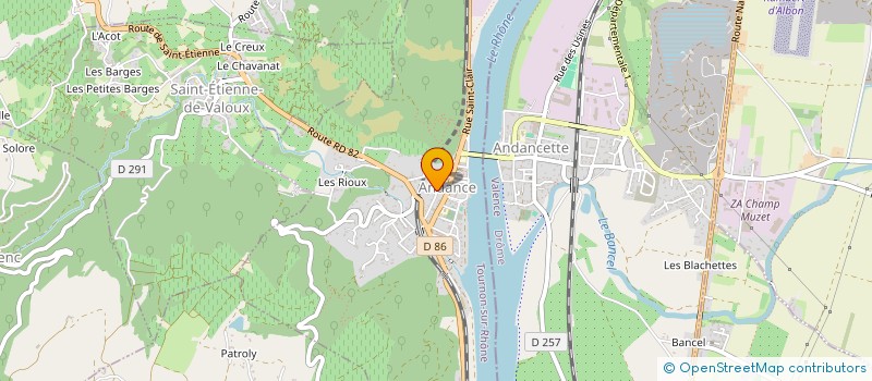 localisation de l'entreprise EXPLOITATION AGRICOLE A RESPONSABILITE LIMITE DE CHATELET  ANDANCE