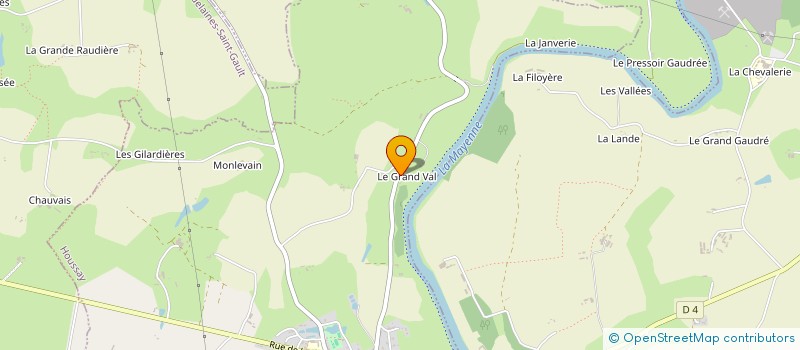 localisation de l'entreprise EXPLOITATION AGRICOLE A RESPONSABILITE LIMITE LANDAIS  QUELAINES-SAINT-GAULT