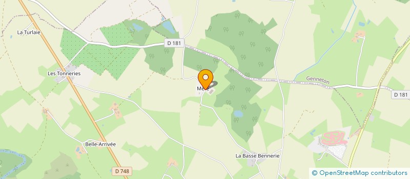 localisation de l'entreprise EXPLOITATION AGRICOLE A RESPONSABILITE LIMITEE AUDOUIN à ARGENTONNAY
