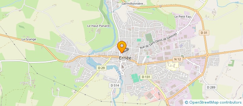 localisation de l'entreprise EXPLOITATION AGRICOLE A RESPONSABILITE LIMITEE BARRE à ERNEE