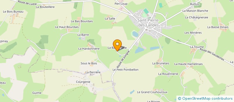 localisation de l'entreprise EXPLOITATION AGRICOLE A RESPONSABILITE LIMITEE BASSE SALLE  SAINT-PIERRE-DES-LANDES