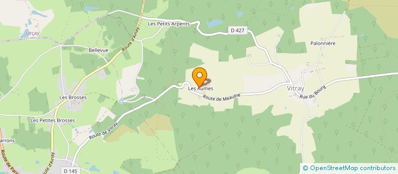 localisation de l'entreprise EXPLOITATION AGRICOLE A RESPONSABILITE LIMITEE BAUDIN  MEAULNE-VITRAY