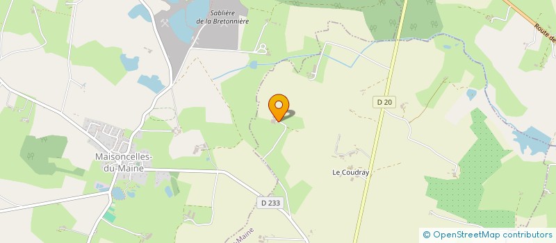 localisation de l'entreprise EXPLOITATION AGRICOLE A RESPONSABILITE LIMITEE BIENVENU  LE BIGNON-DU-MAINE