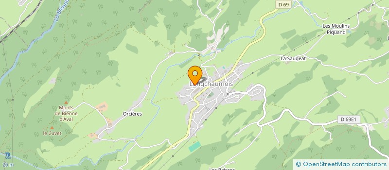 localisation de l'entreprise EXPLOITATION AGRICOLE A RESPONSABILITE LIMITEE BON PORC DU HAUT-JURA  LONGCHAUMOIS