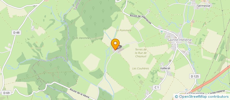 localisation de l'entreprise EXPLOITATION AGRICOLE A RESPONSABILITE LIMITEE BOUCHET YANN à SAINTE-HELENE