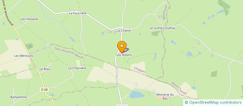 localisation de l'entreprise EXPLOITATION AGRICOLE A RESPONSABILITE LIMITEE BOULICAUD  CHAPPES