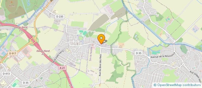 localisation de l'entreprise EXPLOITATION AGRICOLE A RESPONSABILITE LIMITEE CARRE à DOUAI