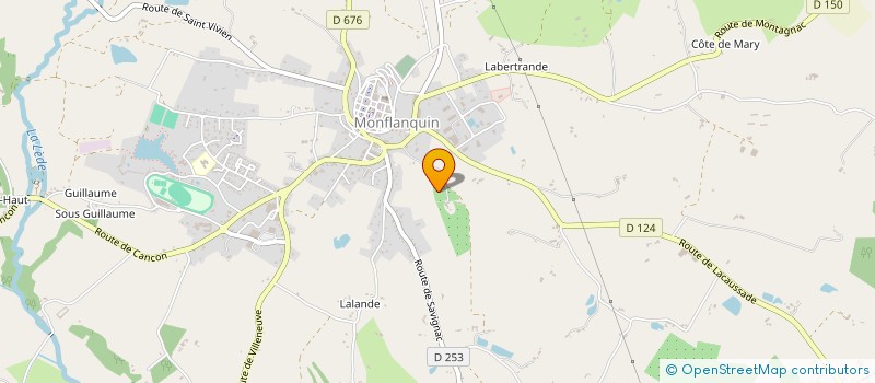 localisation de l'entreprise EXPLOITATION AGRICOLE A RESPONSABILITE LIMITEE CASSE NOISETTE à MONFLANQUIN
