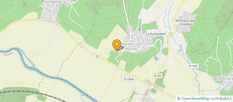 localisation de l'entreprise EXPLOITATION AGRICOLE A RESPONSABILITE LIMITEE CAZE THIBAUT  CHATILLON-SUR-MARNE