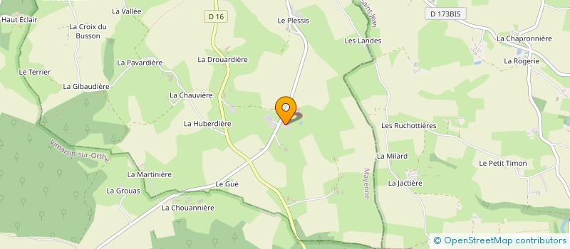 localisation de l'entreprise EXPLOITATION AGRICOLE A RESPONSABILITE LIMITEE CHAUVIPIG  SAINT-GERMAIN-DE-COULAMER