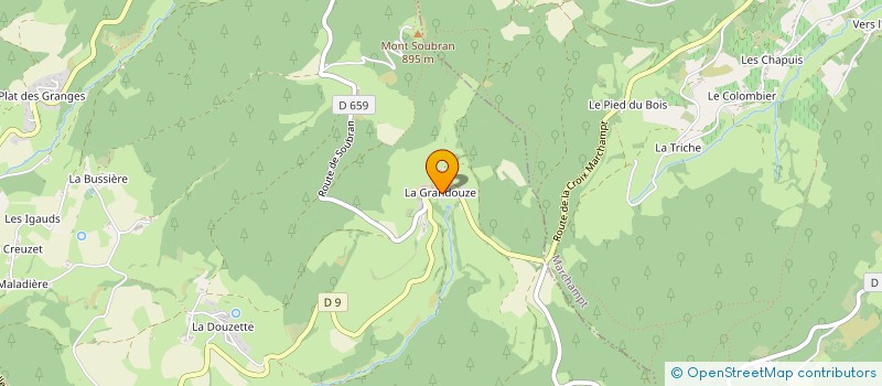 localisation de l'entreprise EXPLOITATION AGRICOLE A RESPONSABILITE LIMITEE CHEVRERIE DE LA GRANDOUZE  CLAVEISOLLES