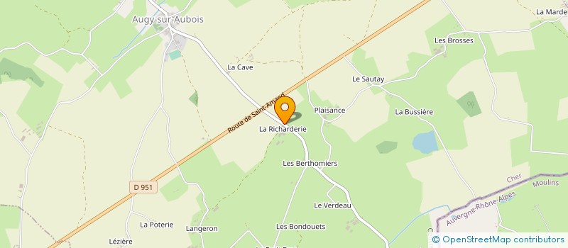 localisation de l'entreprise EXPLOITATION AGRICOLE A RESPONSABILITE LIMITEE CIVADE  AUGY-SUR-AUBOIS