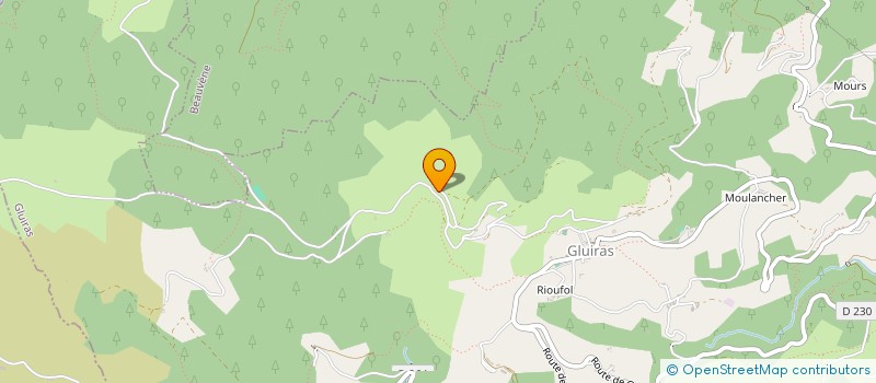 localisation de l'entreprise EXPLOITATION AGRICOLE A RESPONSABILITE LIMITEE COURTHIAL  GLUIRAS