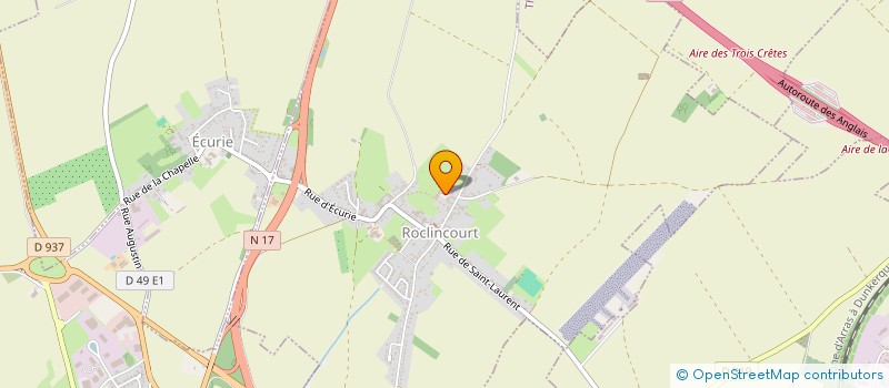 localisation de l'entreprise EXPLOITATION AGRICOLE A RESPONSABILITE LIMITEE D'HALLUIN à ROCLINCOURT