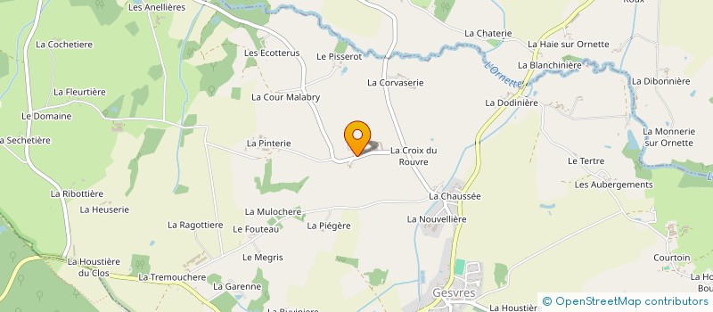 localisation de l'entreprise EXPLOITATION AGRICOLE A RESPONSABILITE LIMITEE DAVID ET HELENE à GESVRES