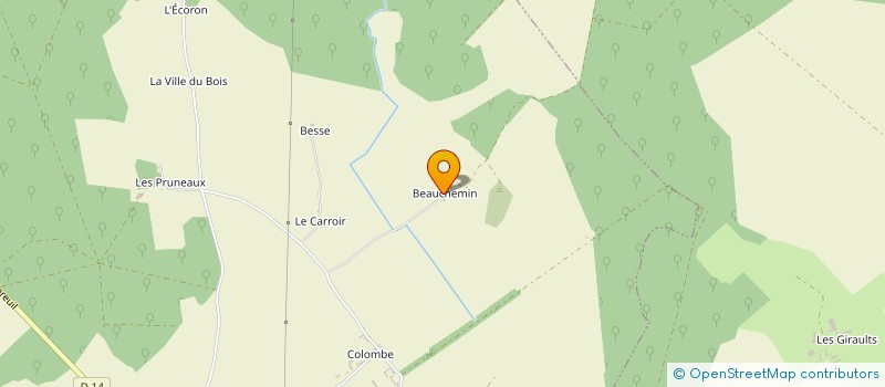 localisation de l'entreprise EXPLOITATION AGRICOLE A RESPONSABILITE LIMITEE DE BEAUCHEMIN  SAINT-BAUDEL