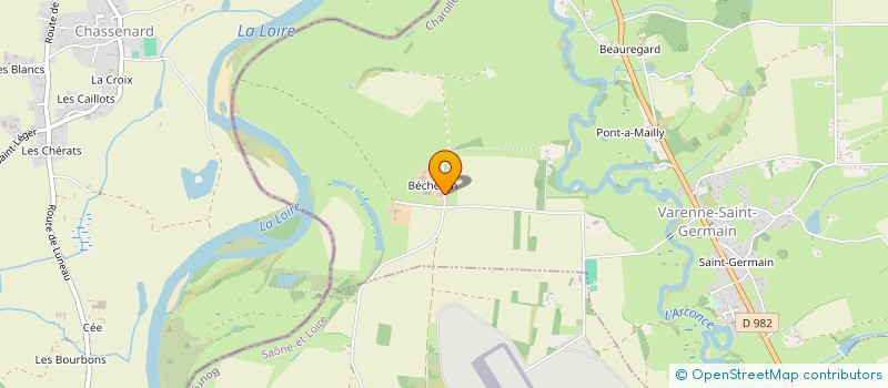 localisation de l'entreprise EXPLOITATION AGRICOLE A RESPONSABILITE LIMITEE DE BECHERON  VARENNE-SAINT-GERMAIN