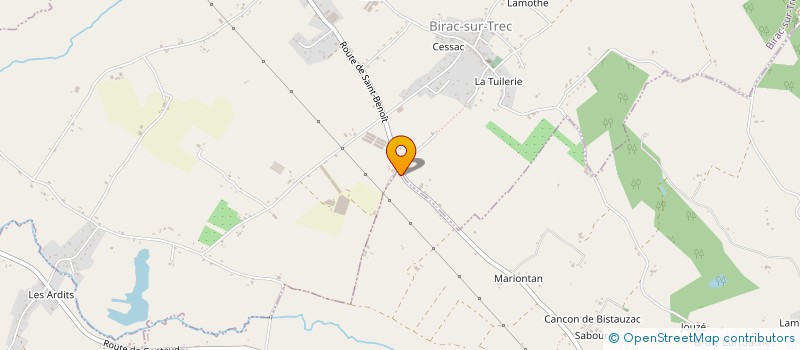 localisation de l'entreprise EXPLOITATION AGRICOLE A RESPONSABILITE LIMITEE DE BISTAUZAC  GONTAUD-DE-NOGARET