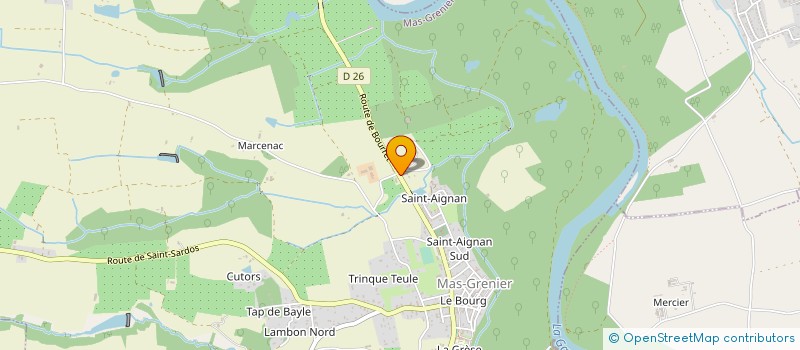 localisation de l'entreprise EXPLOITATION AGRICOLE A RESPONSABILITE LIMITEE DE BOUROUILLANT à MAS-GRENIER