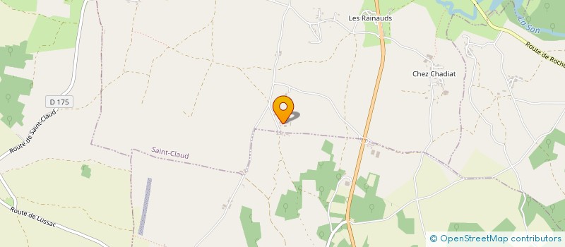 localisation de l'entreprise EXPLOITATION AGRICOLE A RESPONSABILITE LIMITEE DE CHEZ GERVAIS à SAINT-CLAUD