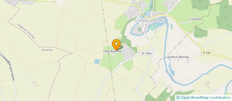 localisation de l'entreprise EXPLOITATION AGRICOLE A RESPONSABILITE LIMITEE DE CHEZ ROUCHER à CHATEAU-LARCHER