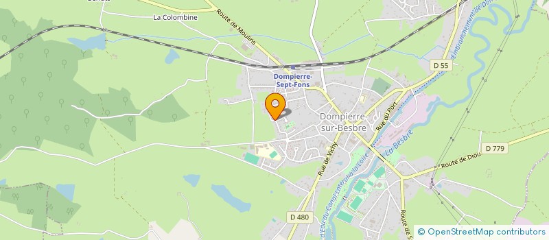 localisation de l'entreprise EXPLOITATION AGRICOLE A RESPONSABILITE LIMITEE DE HAUTERIVE à DOMPIERRE-SUR-BESBRE
