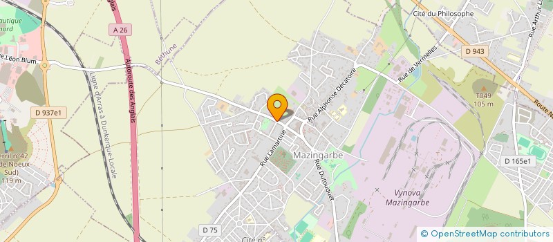 localisation de l'entreprise EXPLOITATION AGRICOLE A RESPONSABILITE LIMITEE DE L'ABREUVOIR  MAZINGARBE