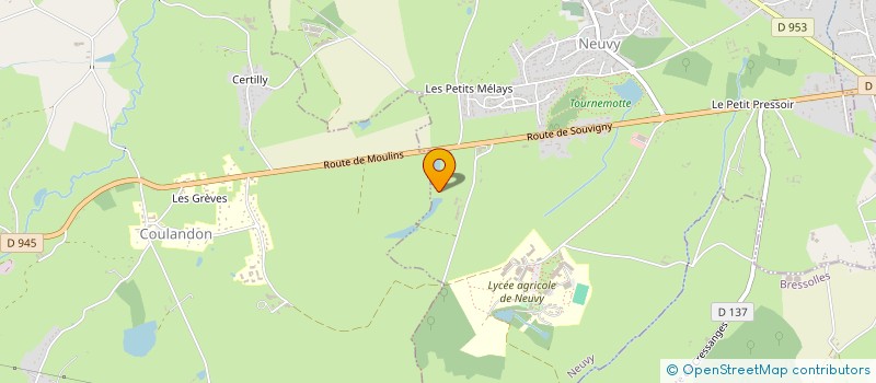 localisation de l'entreprise EXPLOITATION AGRICOLE A RESPONSABILITE LIMITEE DE L ETANG DE SAUGE  NEUVY